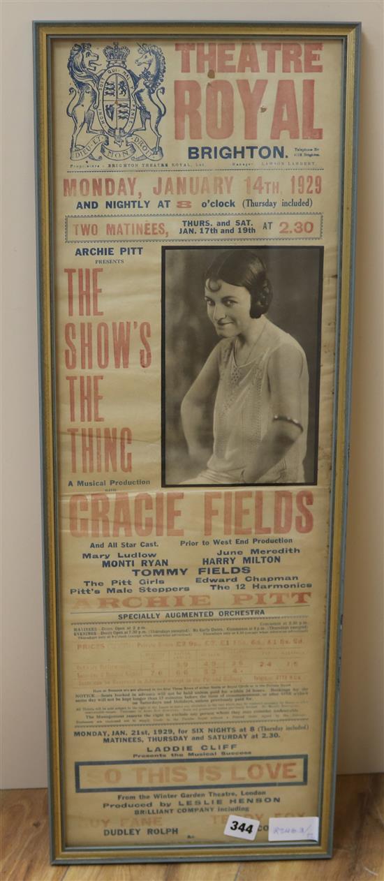 Theatre Royal 1929 Gracie Fields, Brighton